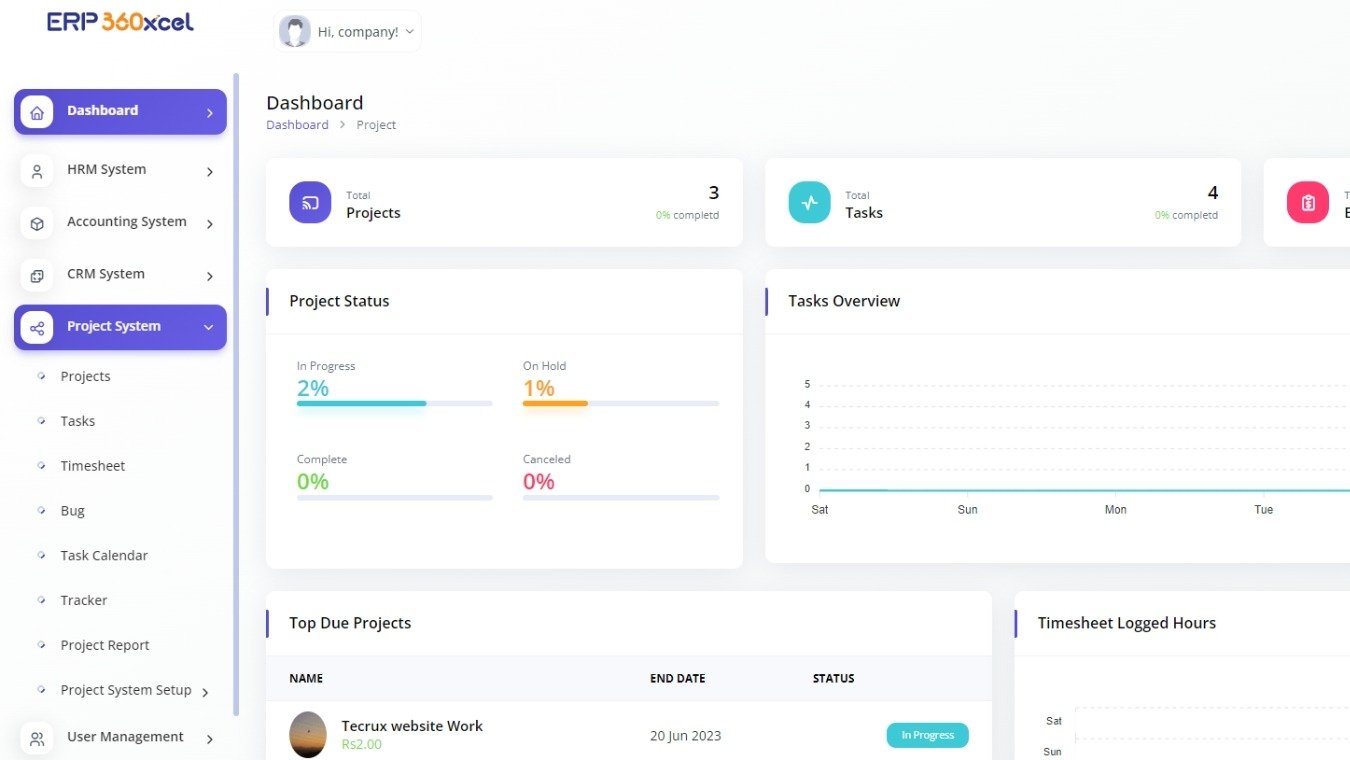 Comprehensive Project and Task Management System with Bug Tracking and Reporting Capabilities