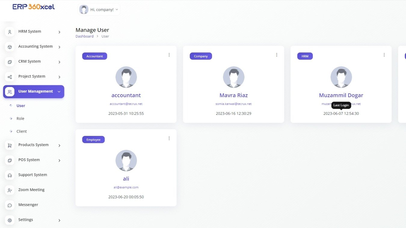 User Management and Role Assignment System with Client Management Features